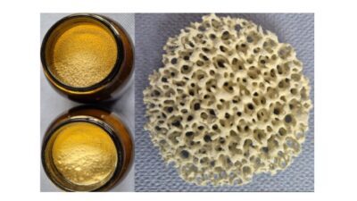 DAC-MetFoam: mit Lewatit beschichteter CrNi-Schaum